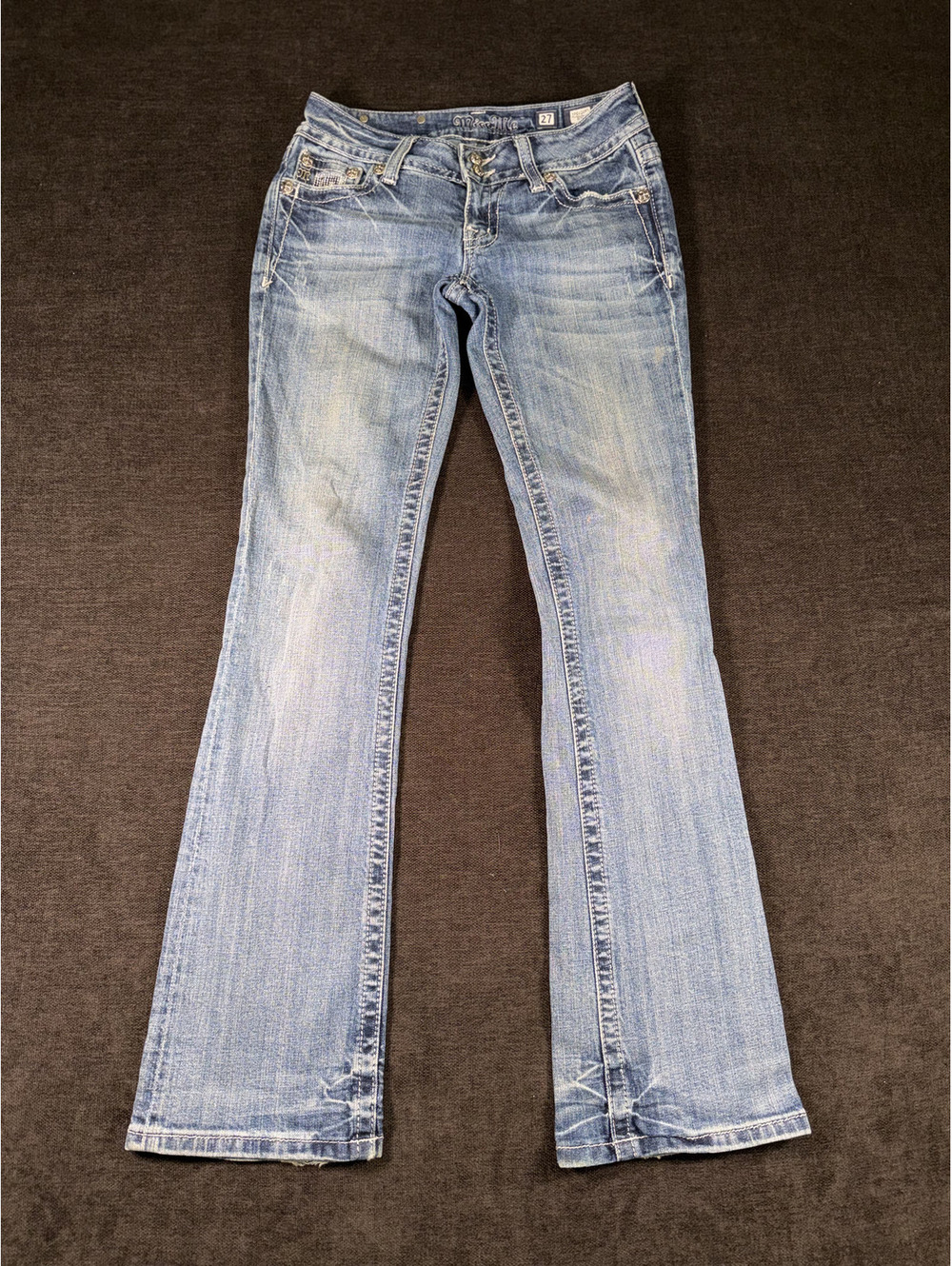 Miss Me Women's Bootcut Jeans Size 27 Light Blue Denim